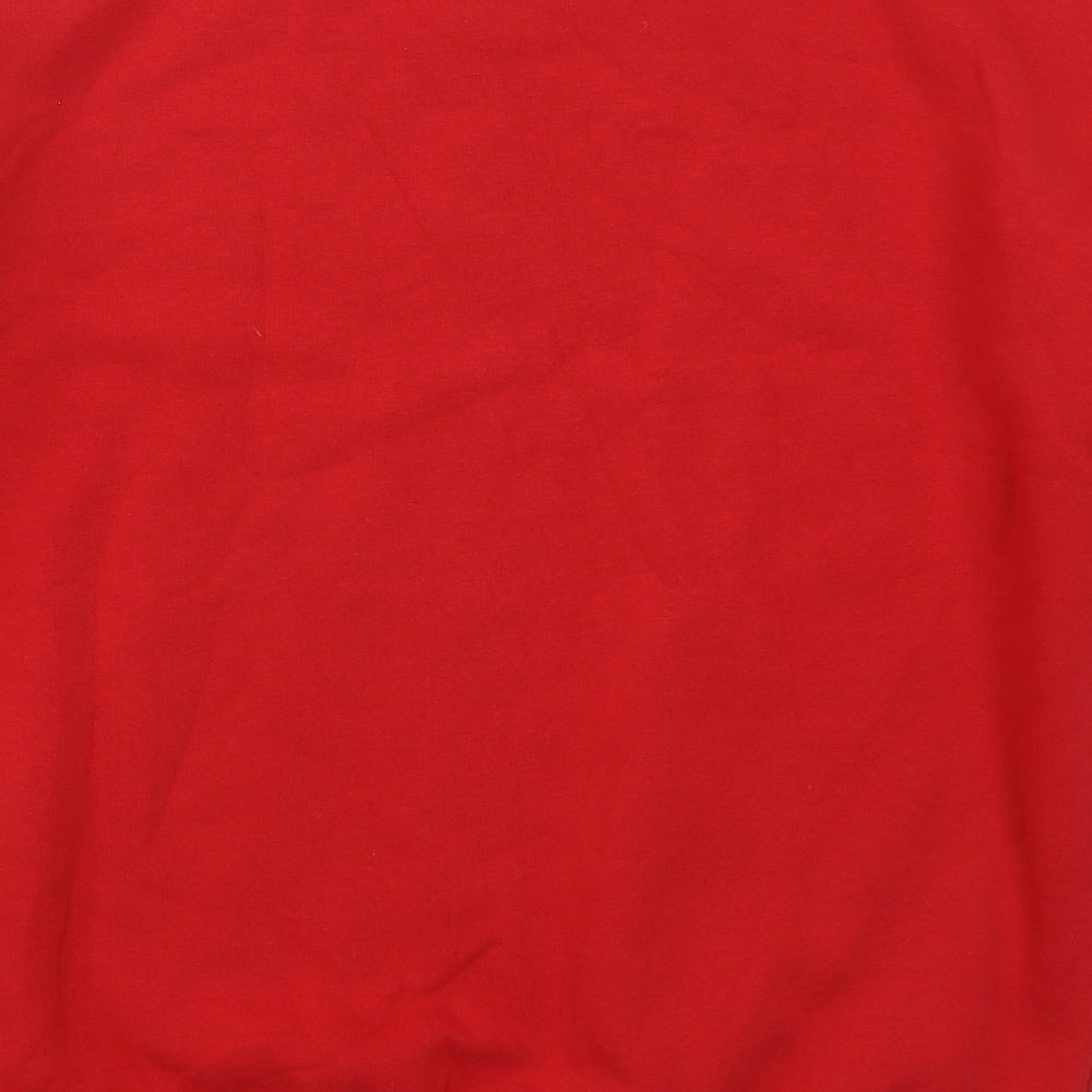George Mens Red  Cotton Pullover Sweatshirt Size M   - Santa Claus Coca Cola
