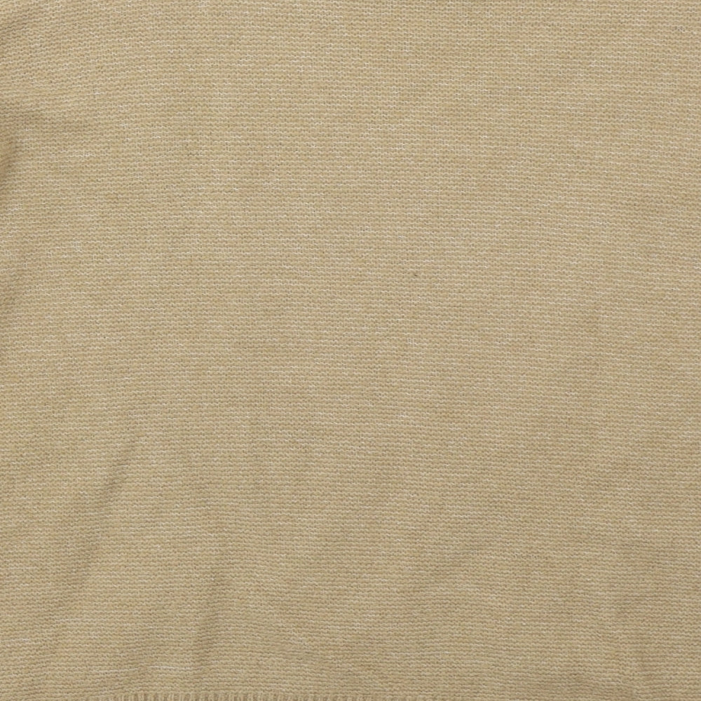 Primark Womens Beige Round Neck  Acrylic Pullover Jumper Size 12