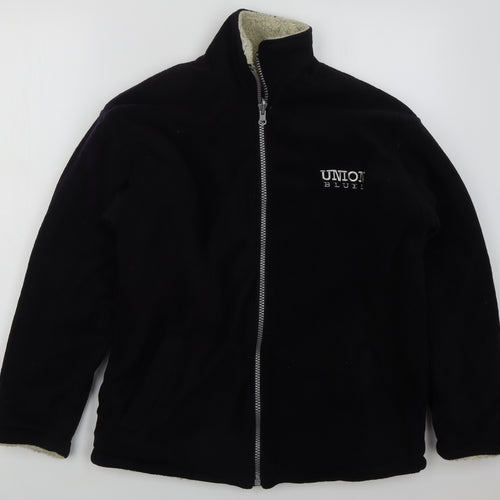 Union Blues Mens Black   Jacket  Size S  Zip