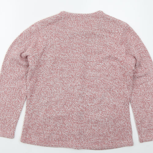 Honor Millburn Womens Pink Crew Neck  Acrylic Cardigan Jumper Size L