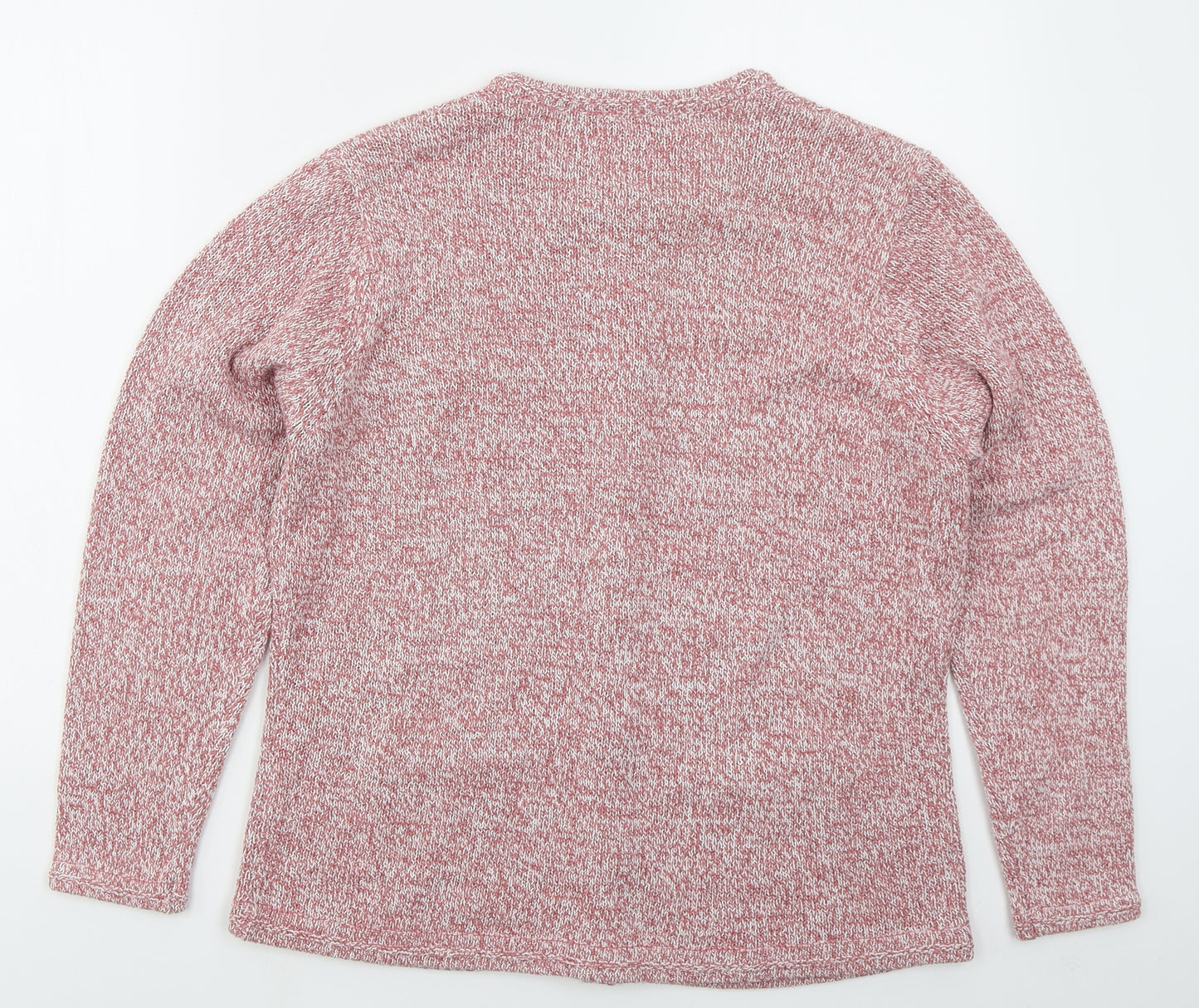Honor Millburn Womens Pink Crew Neck  Acrylic Cardigan Jumper Size L
