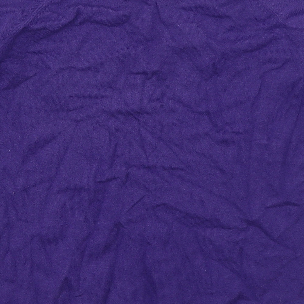 Marks and Spencer Womens Purple Crew Neck  Viscose Pullover Jumper Size 16