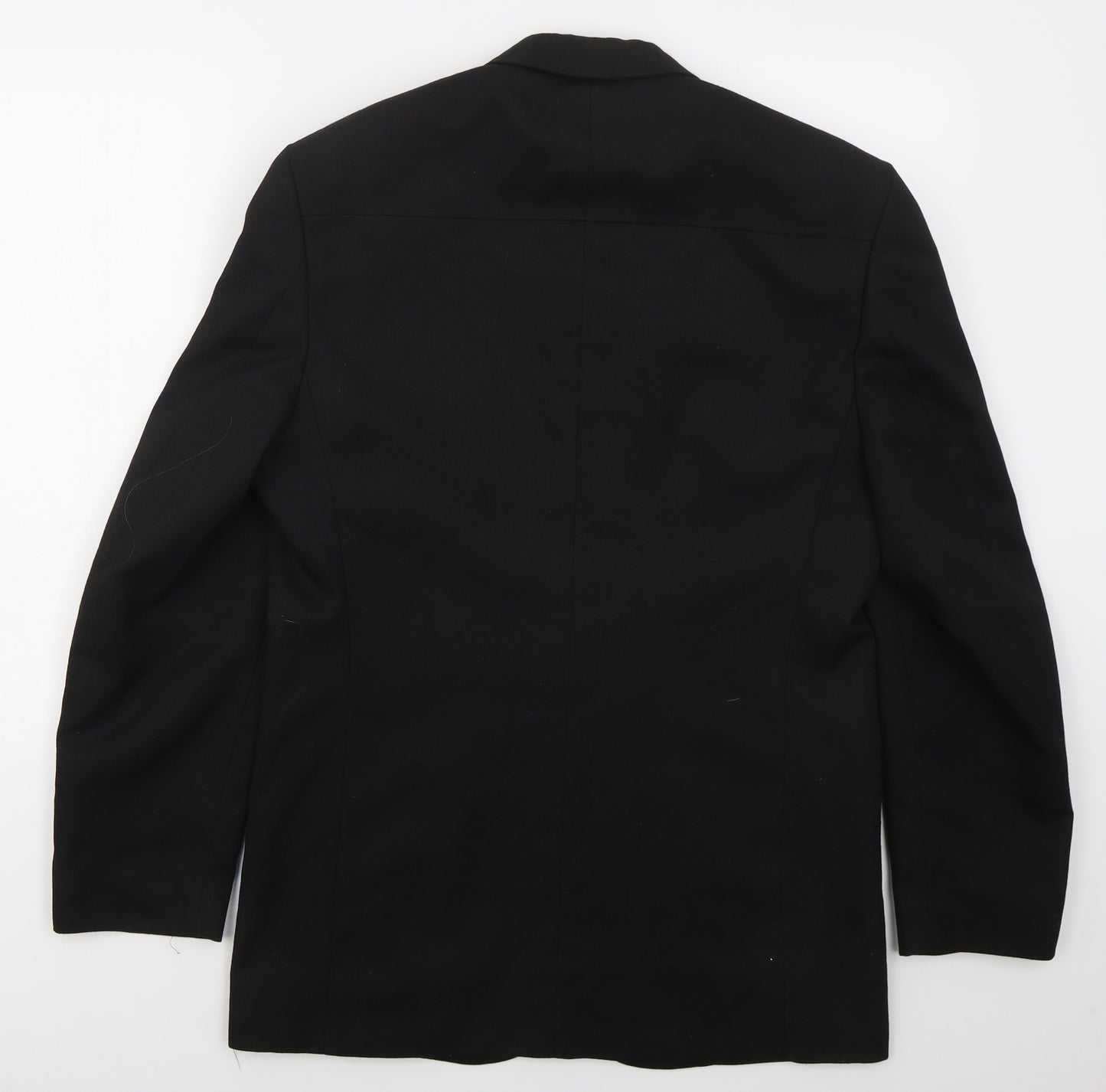 Armando Mens Black  Polyester Jacket Suit Jacket Size 38