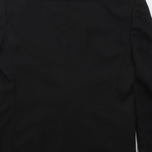 Armando Mens Black  Polyester Jacket Suit Jacket Size 38