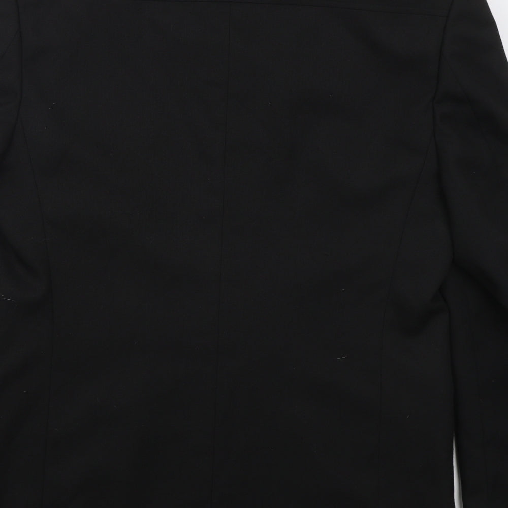 Armando Mens Black  Polyester Jacket Suit Jacket Size 38