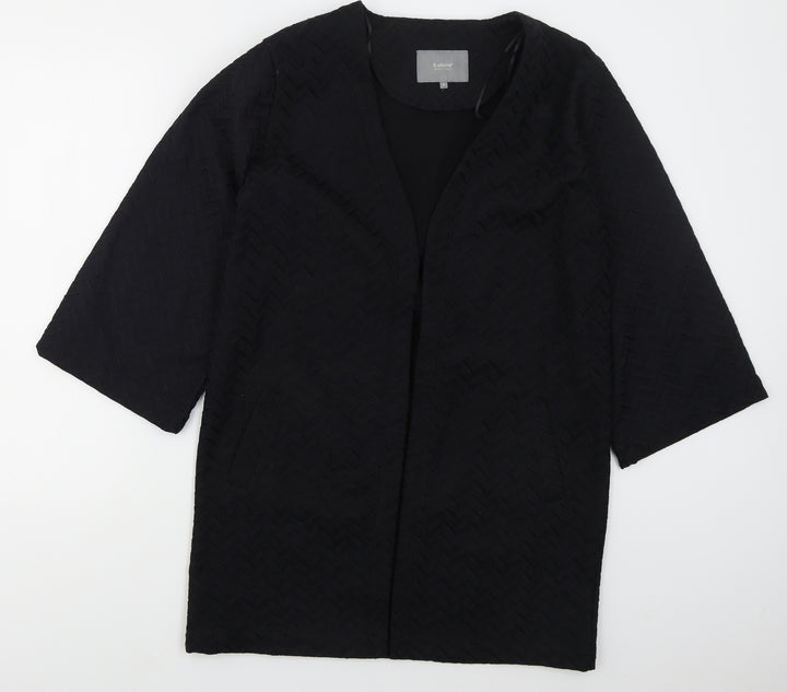 b.young Womens Black Geometric Jacket Size M