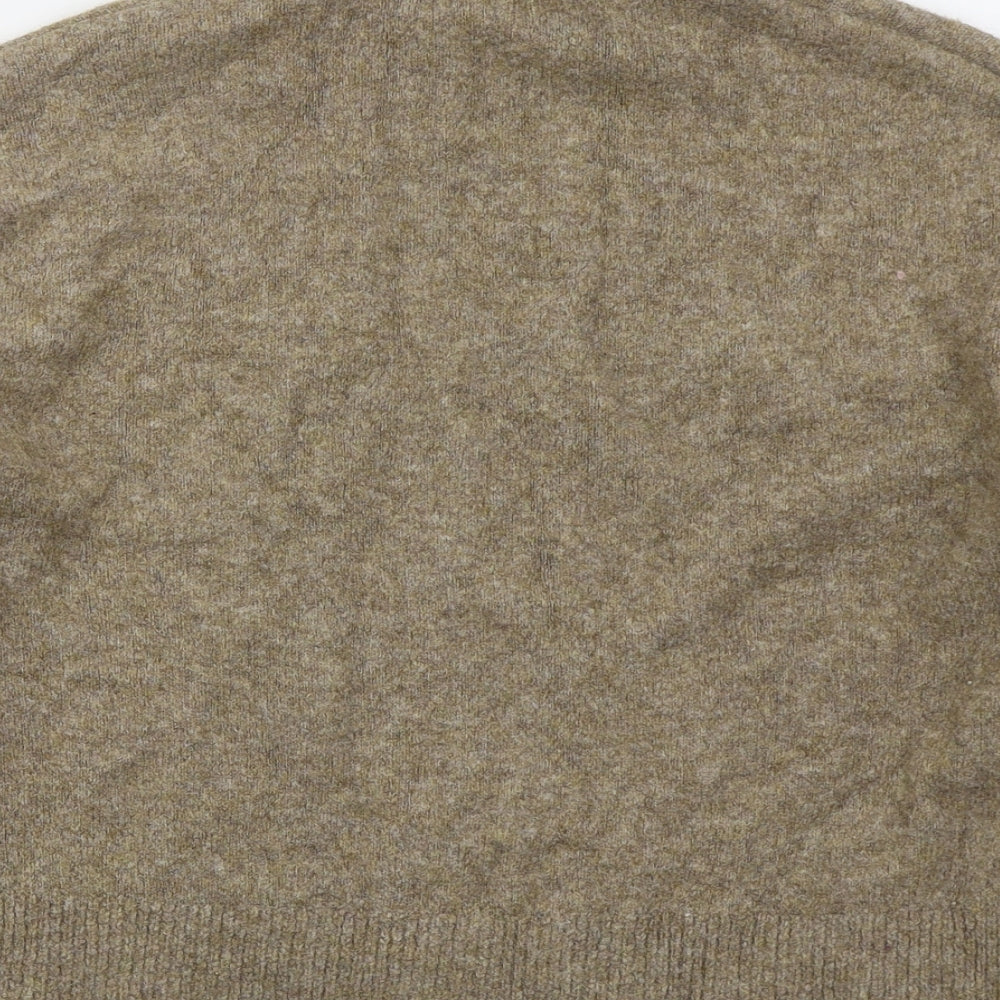 H&M Womens Beige Roll Neck  Acrylic Pullover Jumper Size S