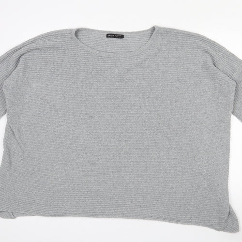 SheIn Womens Grey Round Neck  Polyester Pullover Jumper Size 14   - 14-16