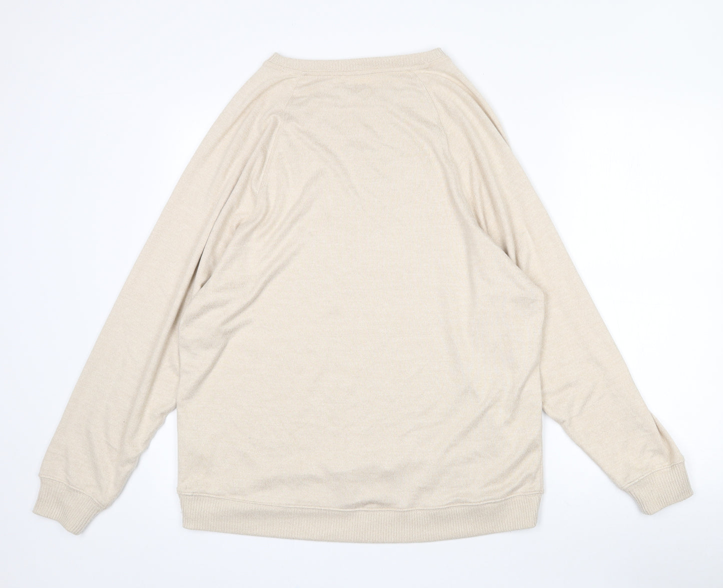Gilly Hicks Womens Beige Crew Neck  Acrylic Pullover Jumper Size S