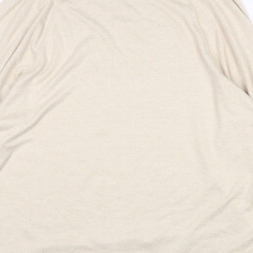 Gilly Hicks Womens Beige Crew Neck  Acrylic Pullover Jumper Size S