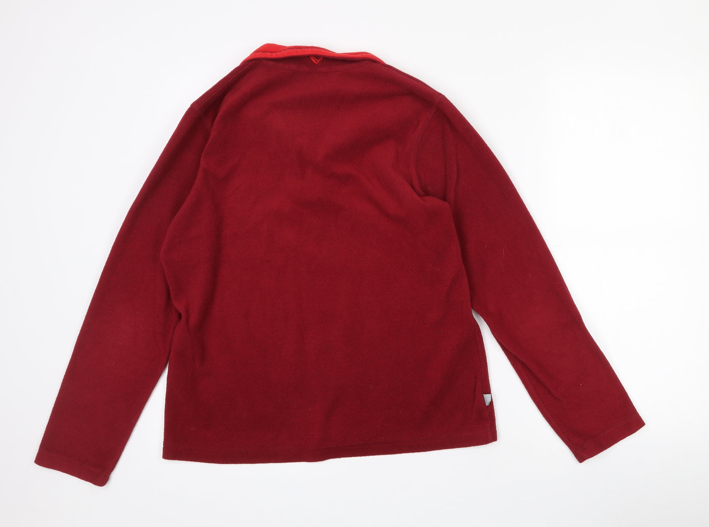 Regatta Womens Red  Polyester Basic Casual Size 10 Collared Zip