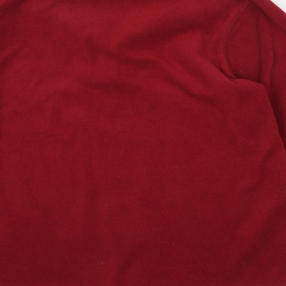 Regatta Womens Red  Polyester Basic Casual Size 10 Collared Zip