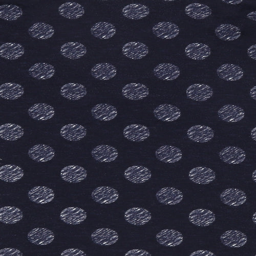 Bonmarché Womens Blue Polka Dot Polyester Jersey T-Shirt Size 12 Round Neck