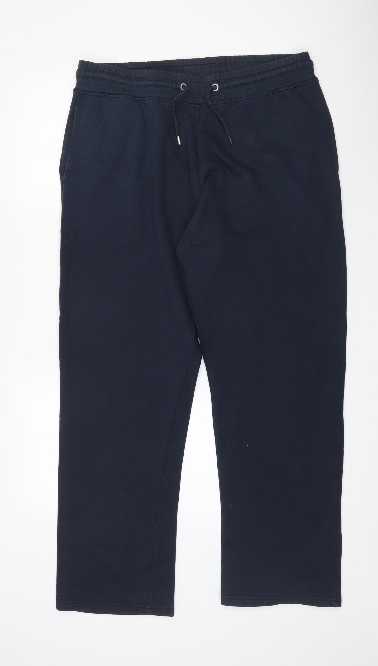 Dunnes Stores Mens Black  Cotton Jogger Trousers Size L L30 in Regular Drawstring