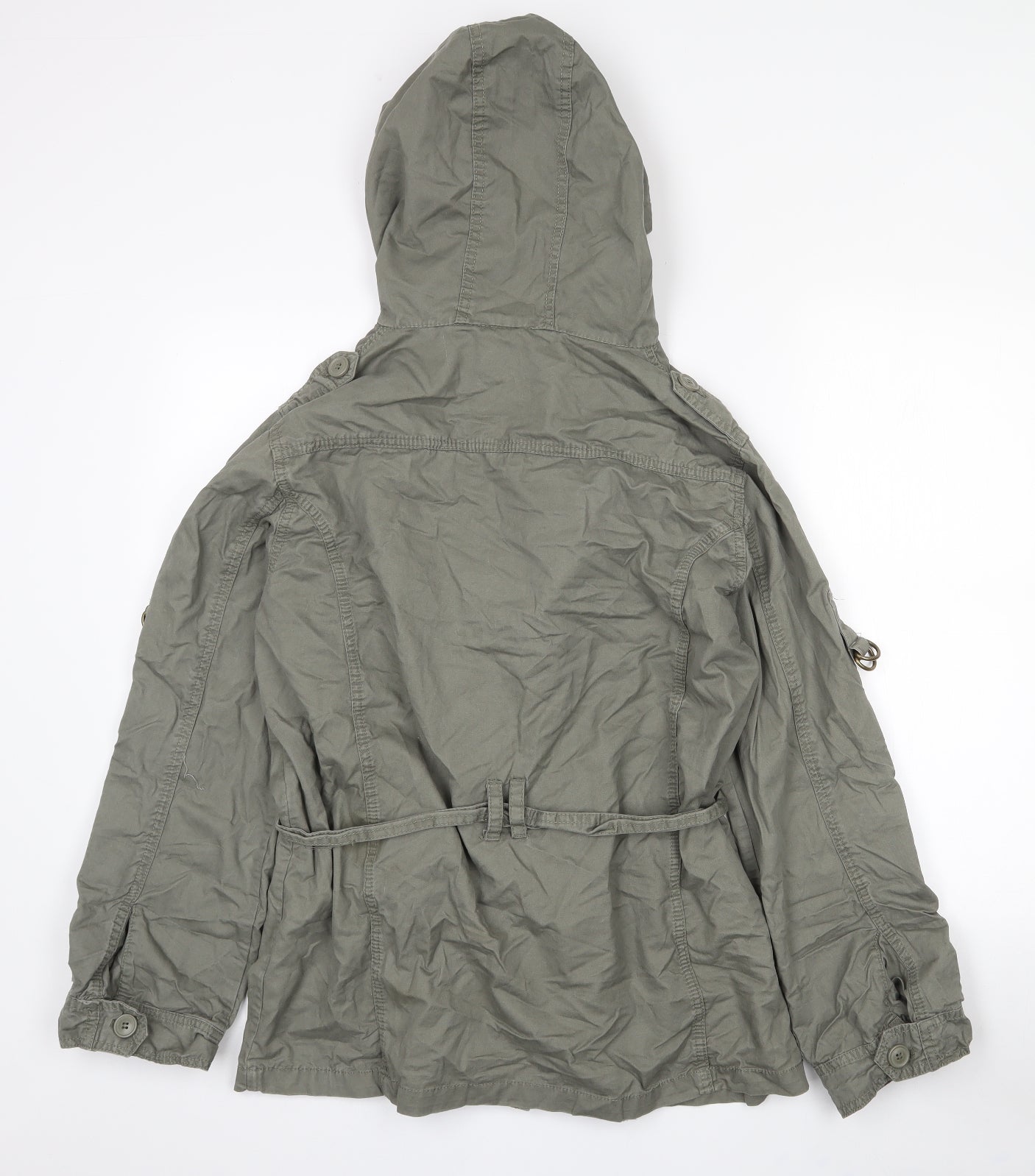 Demin Co Womens Green   Overcoat Coat Size 12  Button