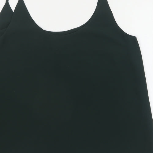 New Look Womens Green  Polyester Camisole T-Shirt Size 14 Round Neck