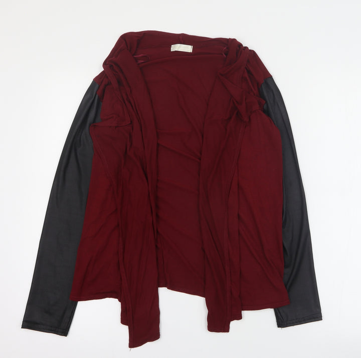 Blue Inc Womens Red V-Neck Viscose Cardigan Jumper Size S