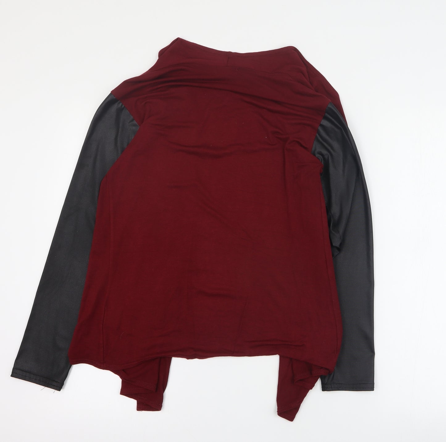 Blue Inc Womens Red V-Neck  Viscose Cardigan Jumper Size S