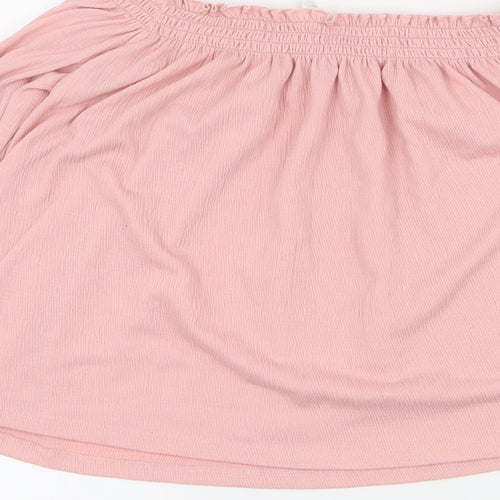 H&M Womens Pink  Polyester Basic Blouse Size M Off the Shoulder