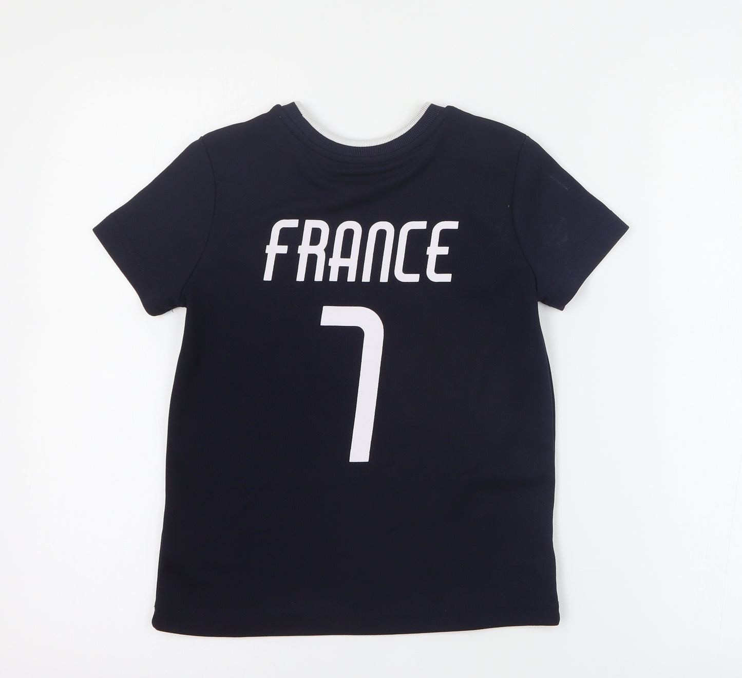 Dunnes Boys Blue  100% Polyester Pullover T-Shirt Size 8 Years Crew Neck Pullover - France