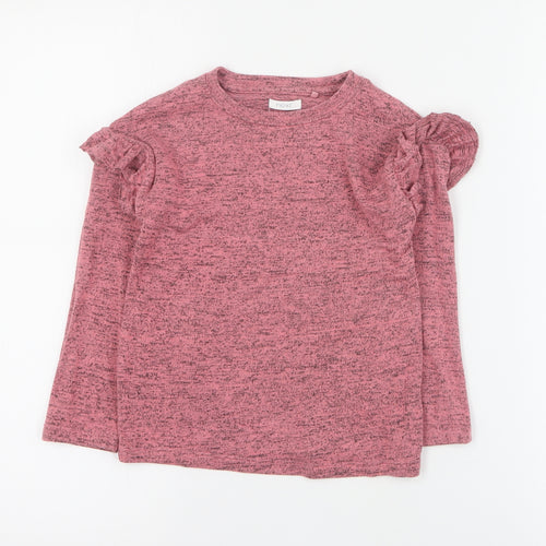NEXT Girls Pink Round Neck  Viscose Pullover Jumper Size 4 Years  Pullover