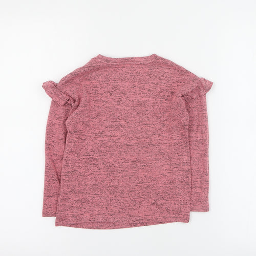 NEXT Girls Pink Round Neck  Viscose Pullover Jumper Size 4 Years  Pullover