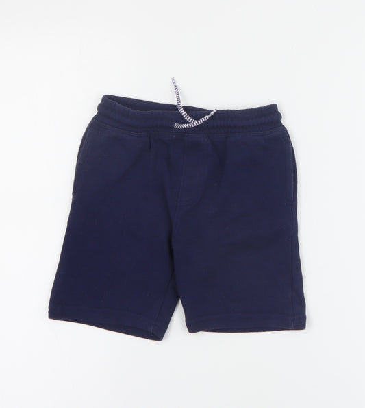 Urban Rascals Boys Blue  Cotton Sweat Shorts Size 4-5 Years  Regular Drawstring