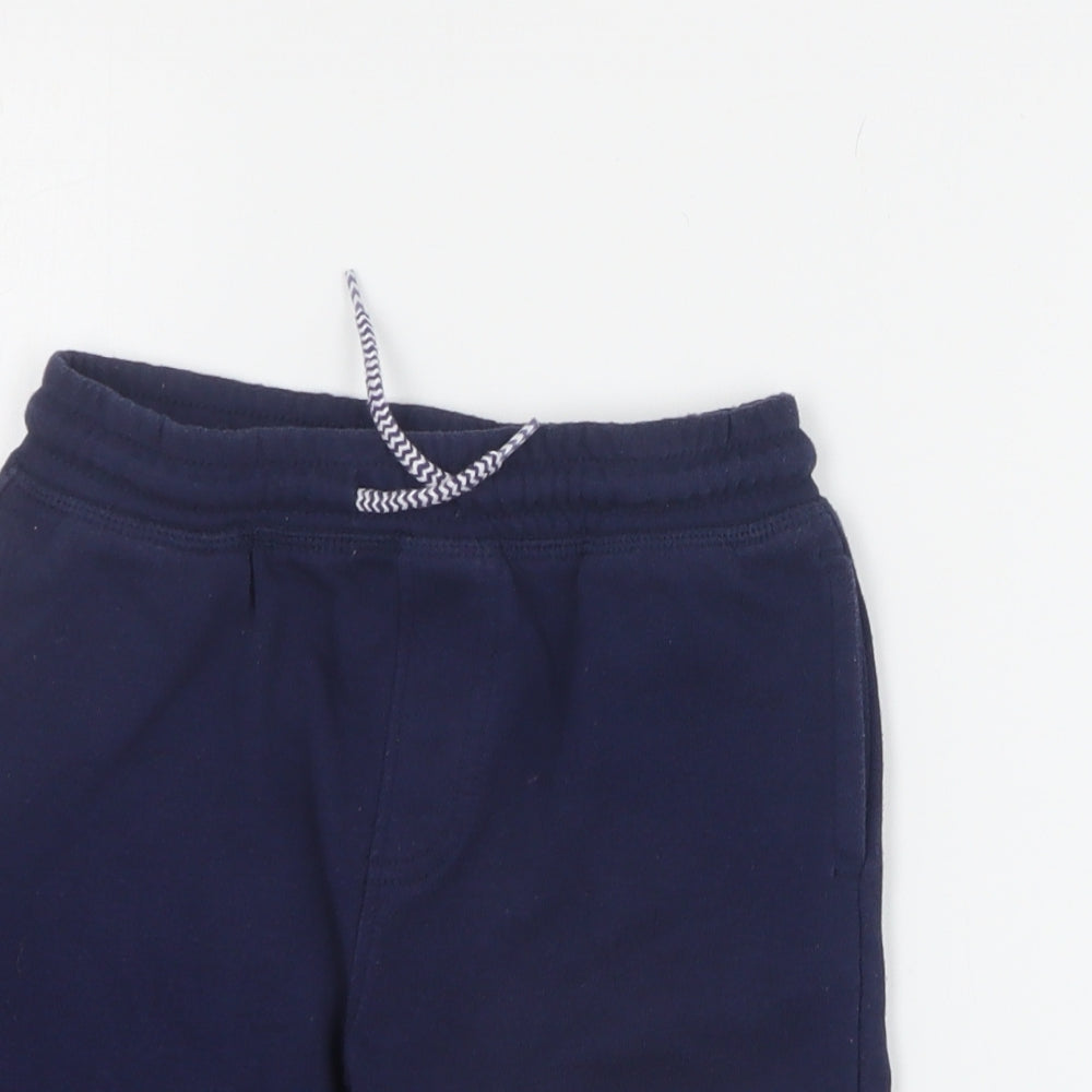 Urban Rascals Boys Blue  Cotton Sweat Shorts Size 4-5 Years  Regular Drawstring