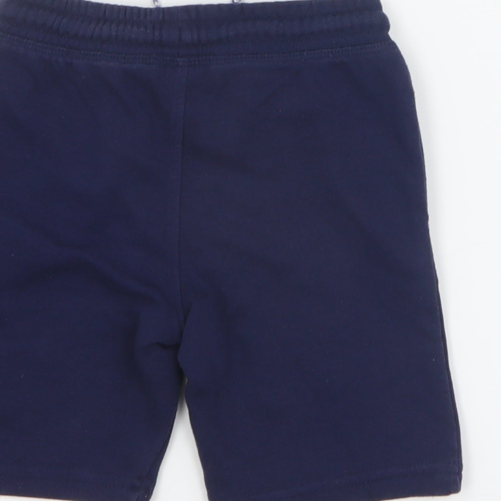 Urban Rascals Boys Blue  Cotton Sweat Shorts Size 4-5 Years  Regular Drawstring