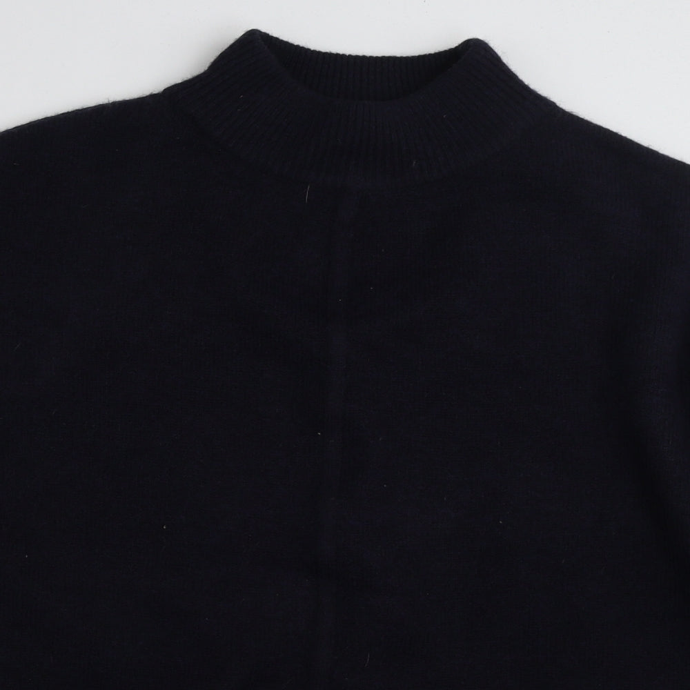 Marks and Spencer Womens Blue High Neck  Acrylic Pullover Jumper Size XL