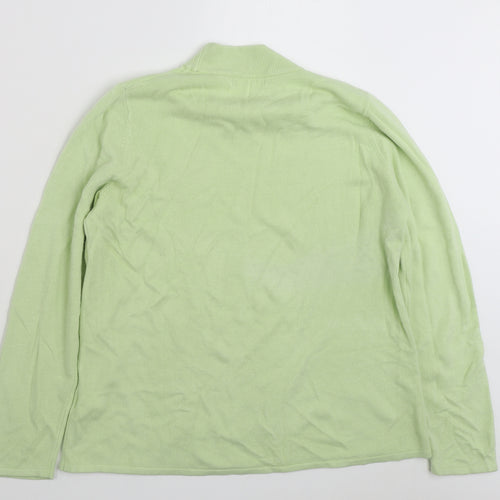 Bonmarché Womens Green High Neck  Acrylic Pullover Jumper Size M