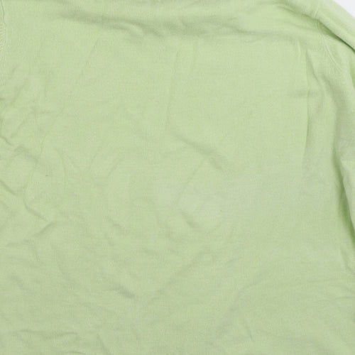 Bonmarché Womens Green High Neck  Acrylic Pullover Jumper Size M