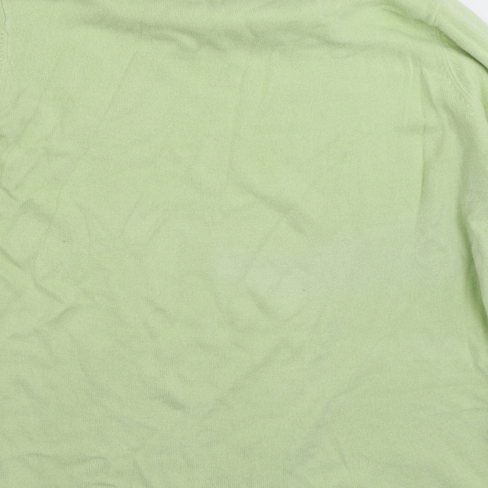 Bonmarché Womens Green High Neck  Acrylic Pullover Jumper Size M