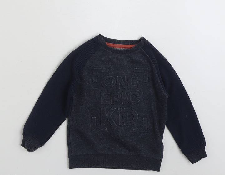 Primark Boys Blue  Polyester Pullover Sweatshirt Size 2-3 Years  Pullover - One Epic Kid