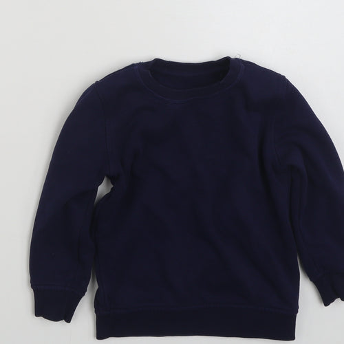George Boys Blue  Cotton Pullover Sweatshirt Size 2-3 Years  Pullover
