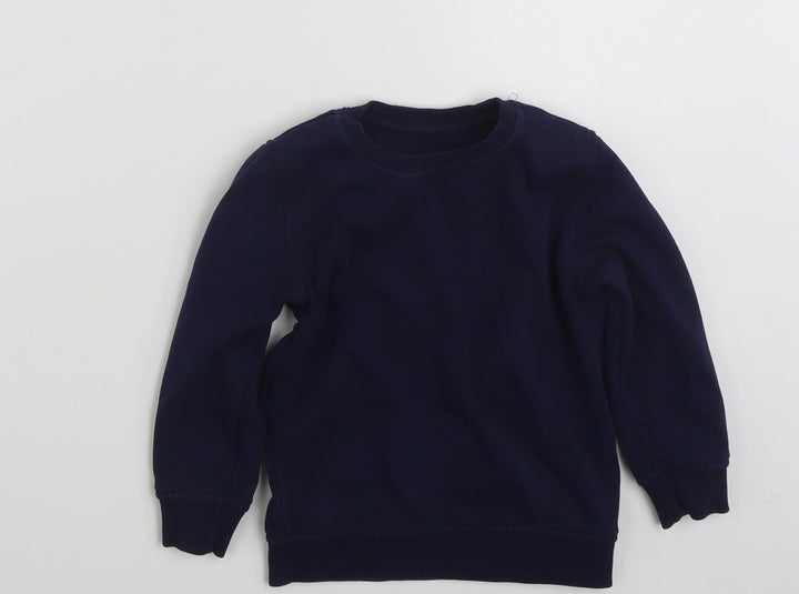 George Boys Blue  Cotton Pullover Sweatshirt Size 2-3 Years  Pullover