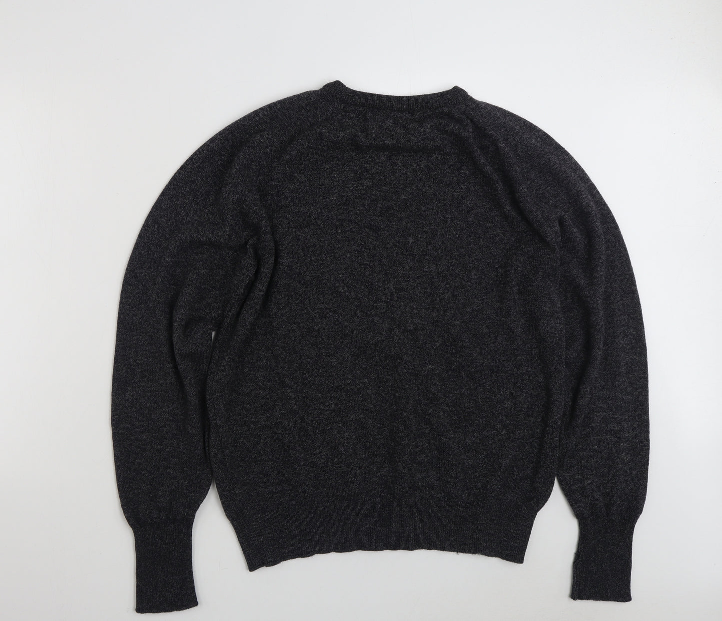 Gleneagles  Mens Grey Crew Neck  Wool Pullover Jumper Size M