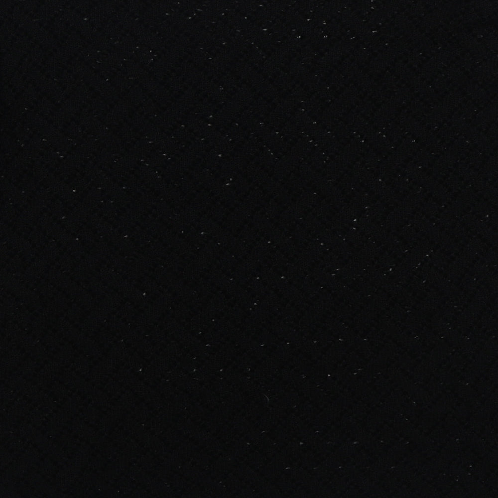 Berkertex Womens Black Crew Neck Geometric Acrylic Pullover Jumper Size 18   - Size 18-20