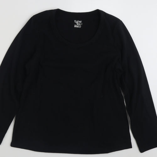 Marks and Spencer Womens Black  100% Polyester Pullover Sweatshirt Size 16  Pullover
