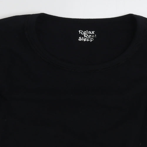Marks and Spencer Womens Black  100% Polyester Pullover Sweatshirt Size 16  Pullover