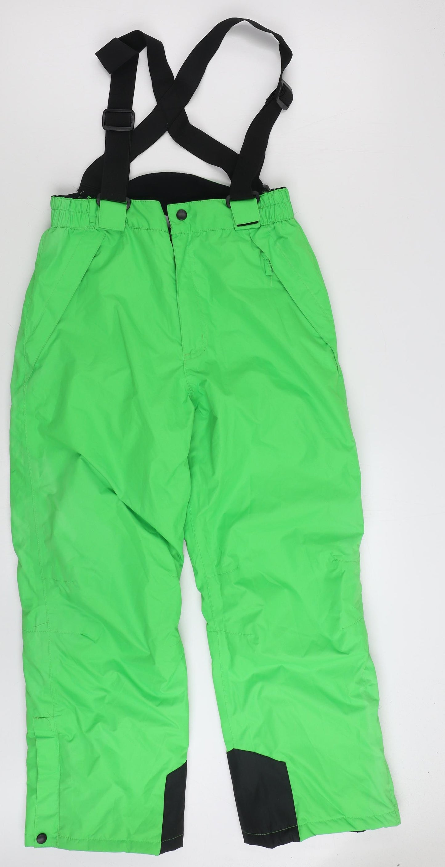 Crane Boys Green  Polyester Snow Pants Trousers Size 11-12 Years  Regular Zip