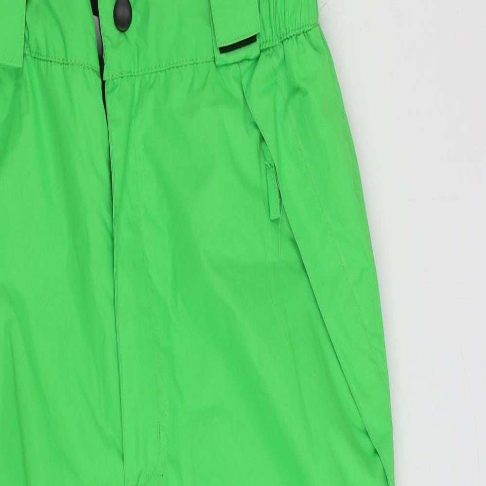 Crane Boys Green  Polyester Snow Pants Trousers Size 11-12 Years  Regular Zip