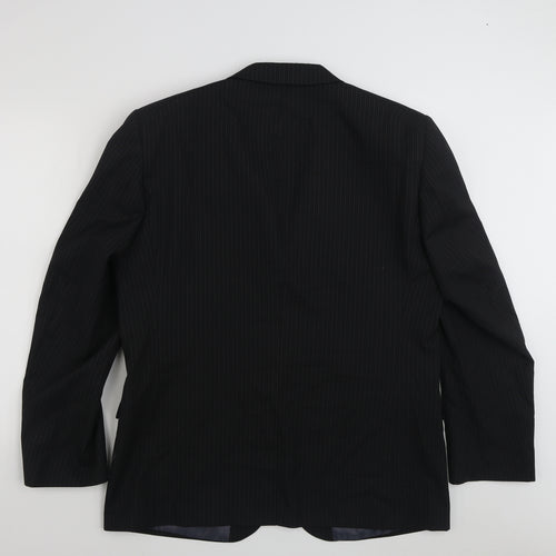NEXT Mens Black Striped  Jacket Suit Jacket Size 44