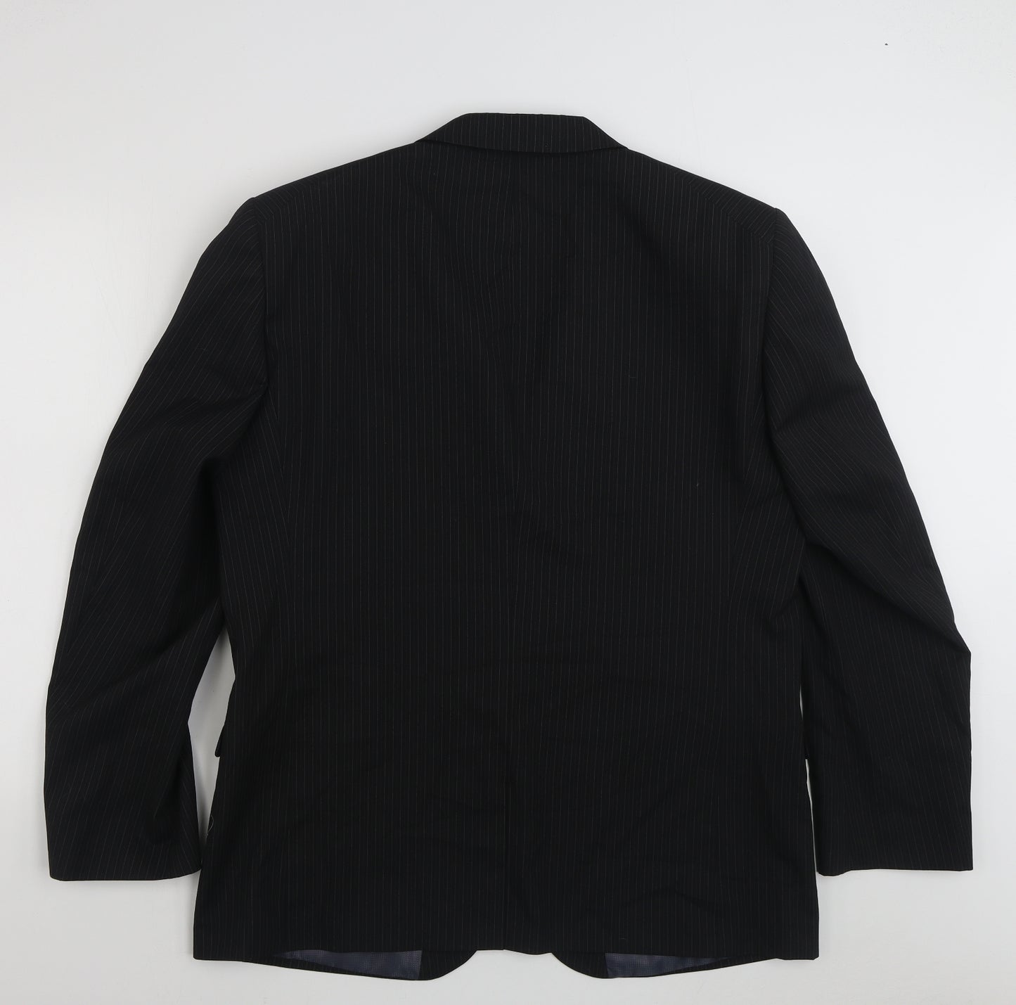 NEXT Mens Black Striped  Jacket Suit Jacket Size 44