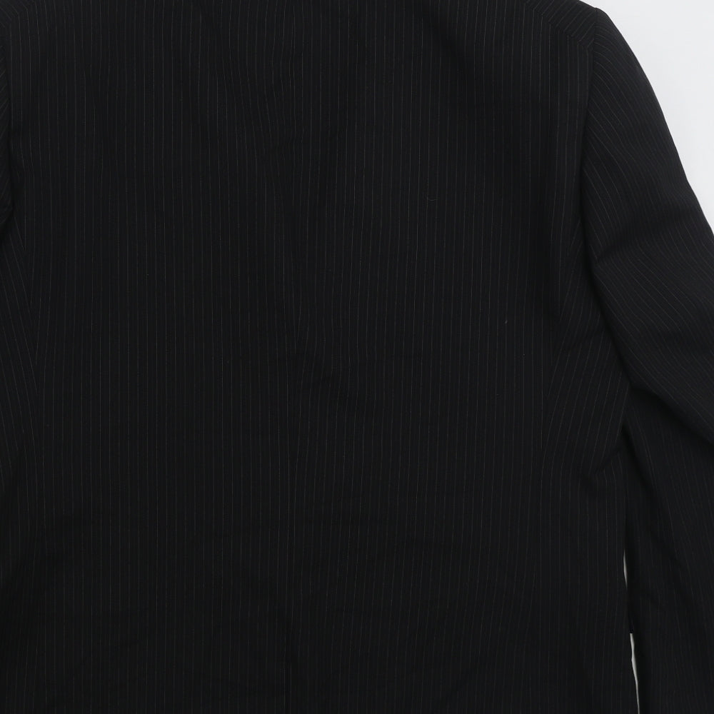 NEXT Mens Black Striped  Jacket Suit Jacket Size 44