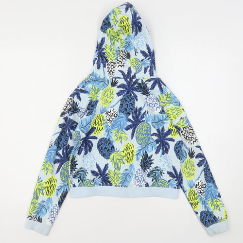 TU Girls Multicoloured Floral Cotton Full Zip Hoodie Size 11 Years