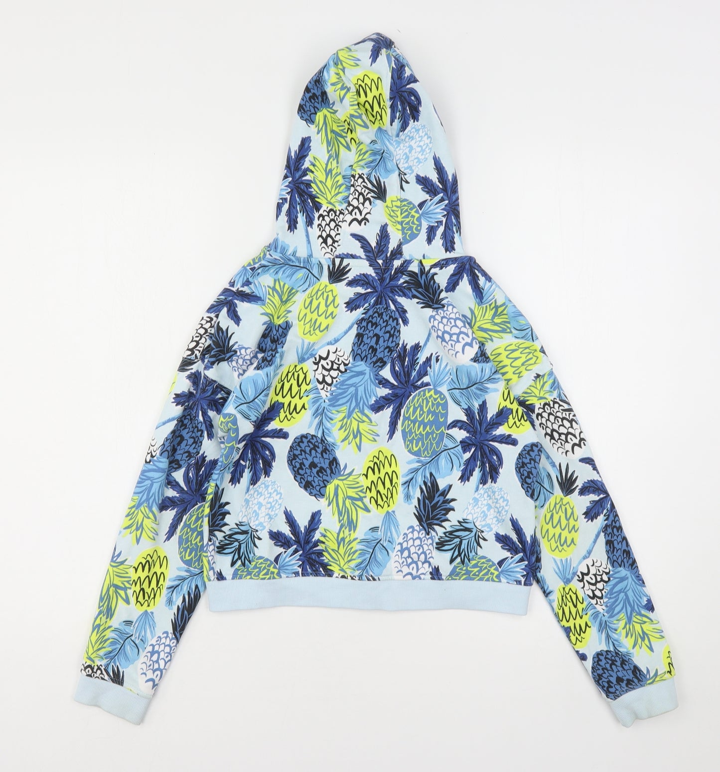 TU Girls Multicoloured Floral Cotton Full Zip Hoodie Size 11 Years