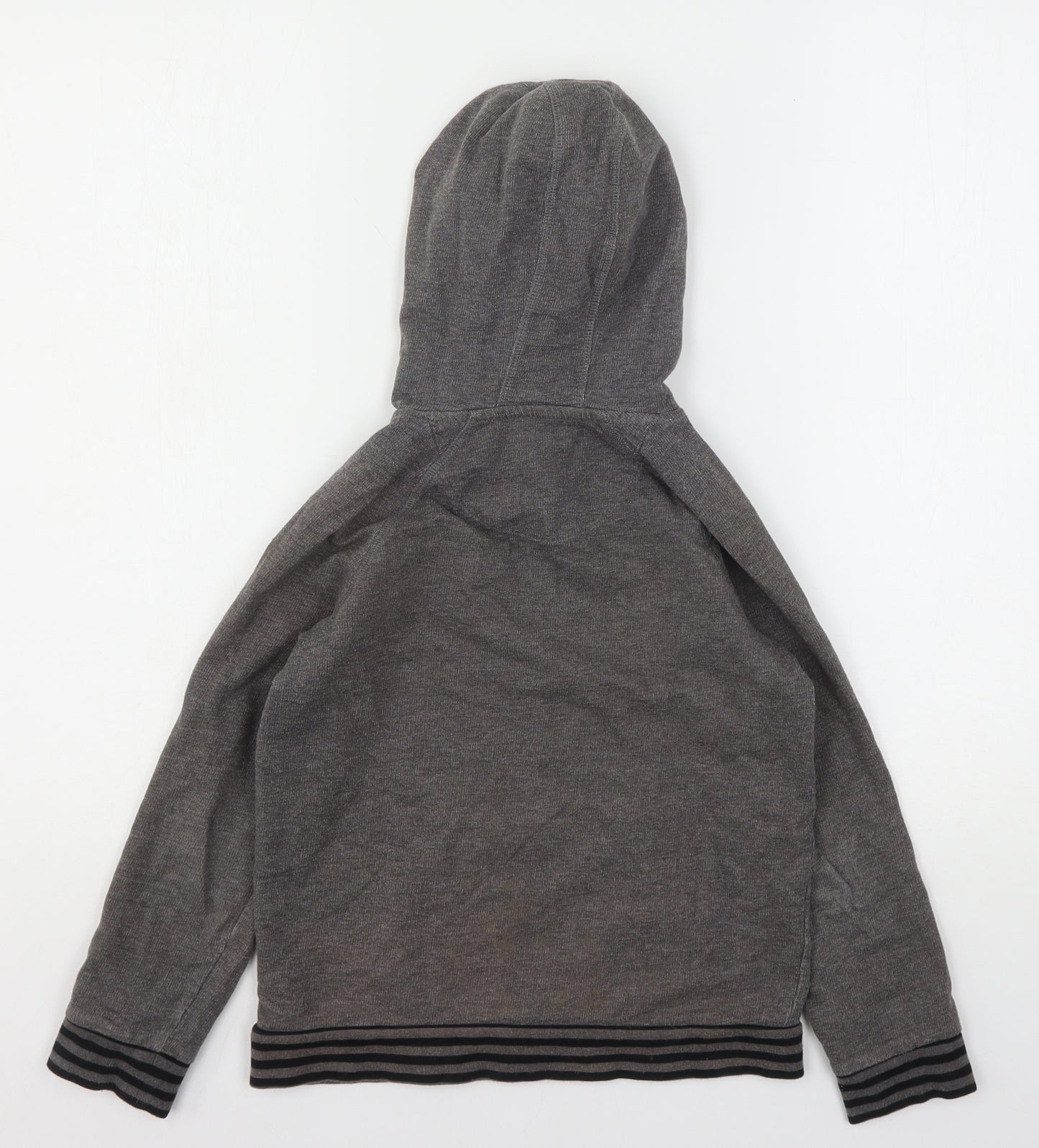 Marks and Spencer Boys Grey  Cotton Pullover Hoodie Size 8-9 Years