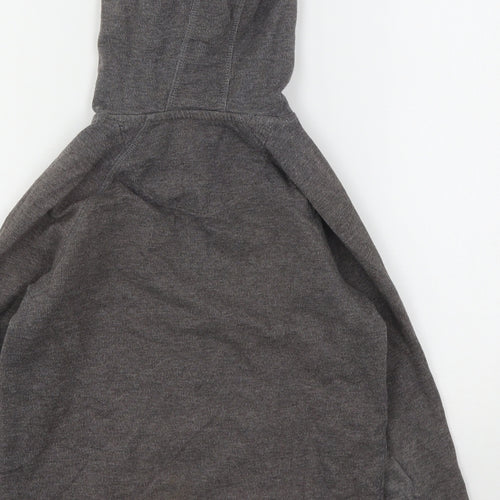 Marks and Spencer Boys Grey  Cotton Pullover Hoodie Size 8-9 Years