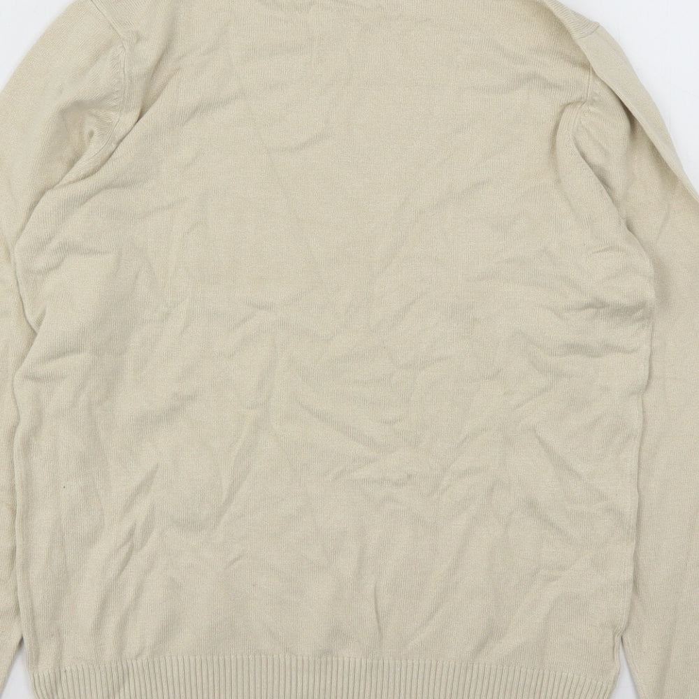 Papaya Womens Beige Roll Neck  Viscose Pullover Jumper Size 14